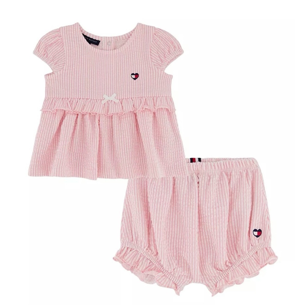 Tommy Hilfiger Baby Girl 2 Piece Outfit Set